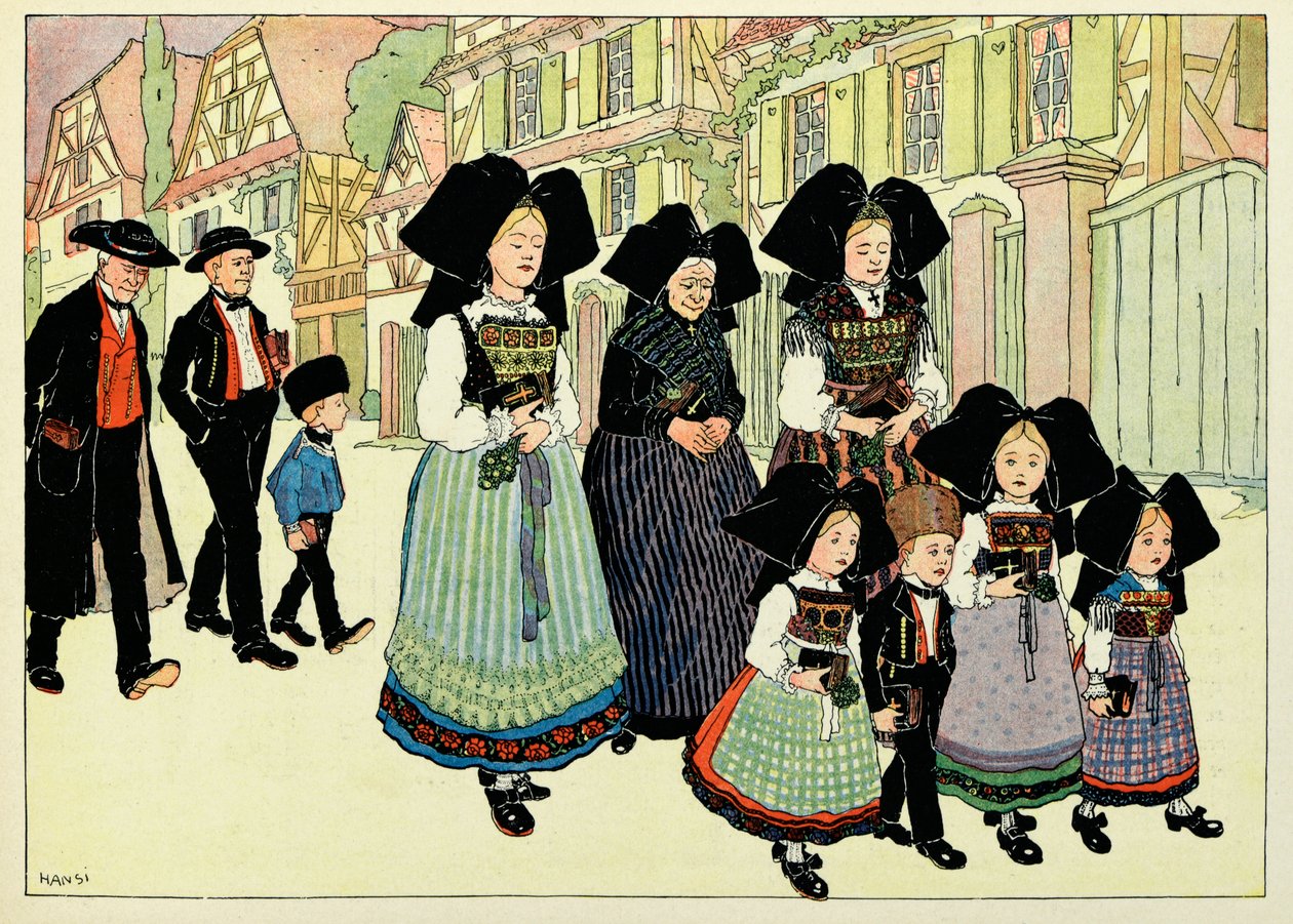 Kyläni, ne, jotka eivät unohda: Kirkon ulkopuolella; tekijältä Jean Jacques (1873 1951) Waltz