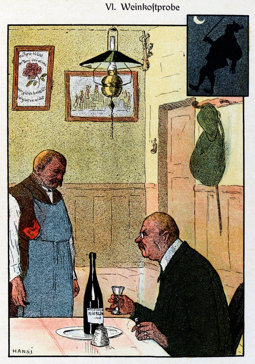 Vosges Bilder (kuvat Vogeesista); Alsacen viini tekijältä Jean Jacques (1873 1951) Waltz