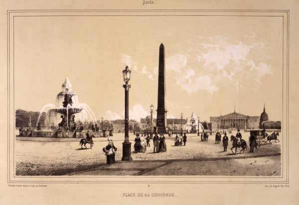 Place de la Concorde, Pariisi, kaiverrus Auguste Bry (kaiverrus) tekijältä Jean Jacques Bachelier