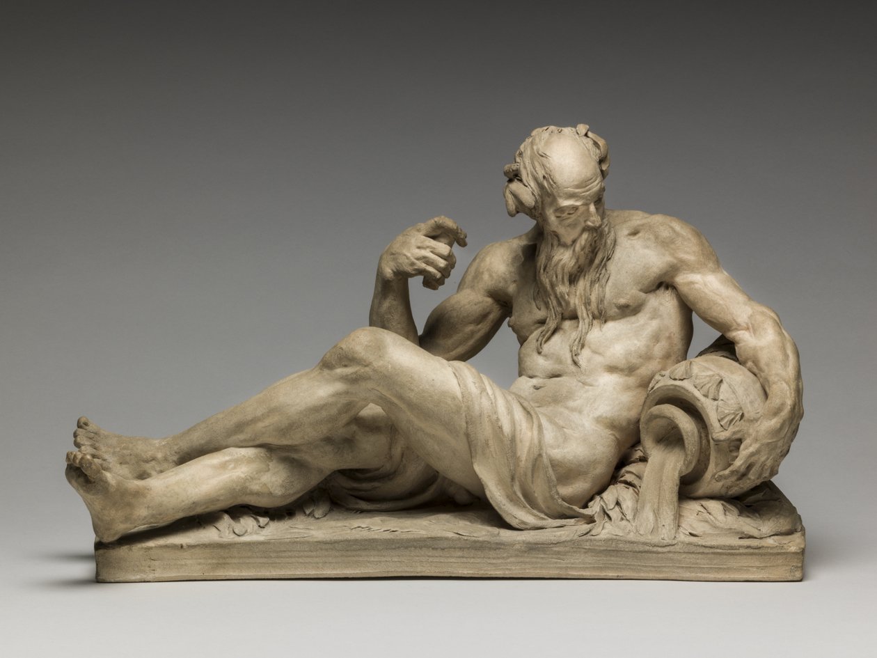 River God, 1755 (terrakotta) tekijältä Jean Jacques Caffieri