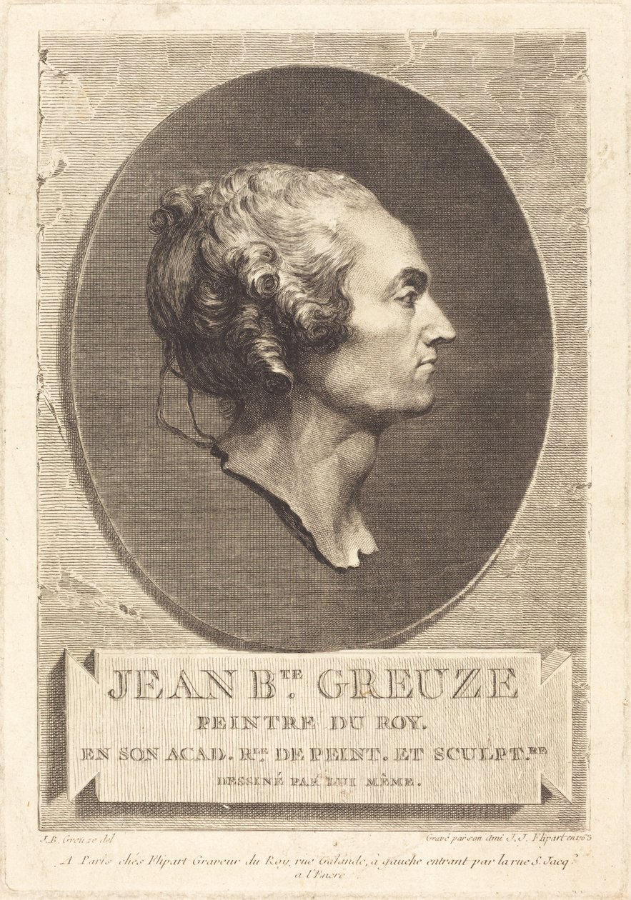 Jean-Baptiste Greuze tekijältä Jean Jacques Flipart after Jean Baptiste Greuze