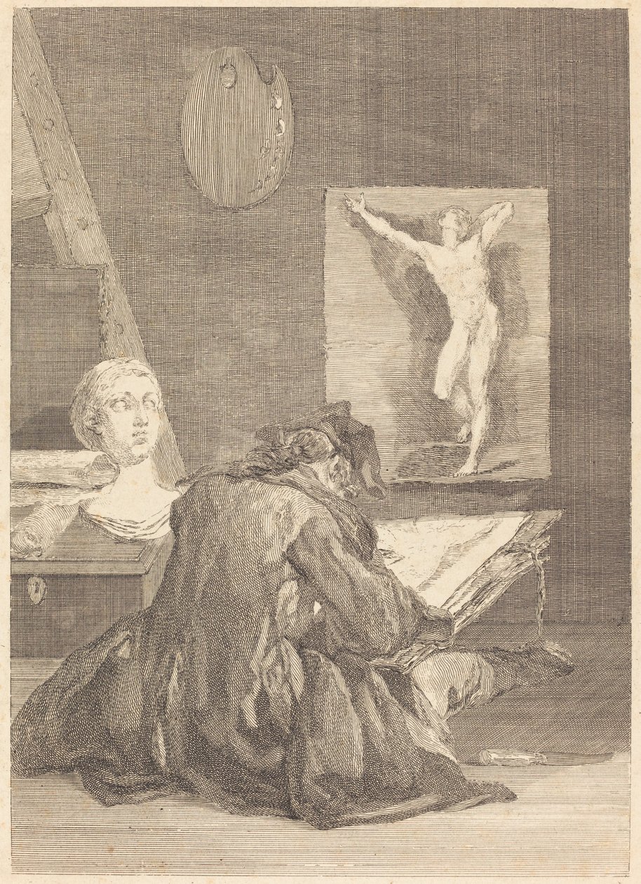 Valmistelija tekijältä Jean Jacques Flipart after Jean Siméon Chardin