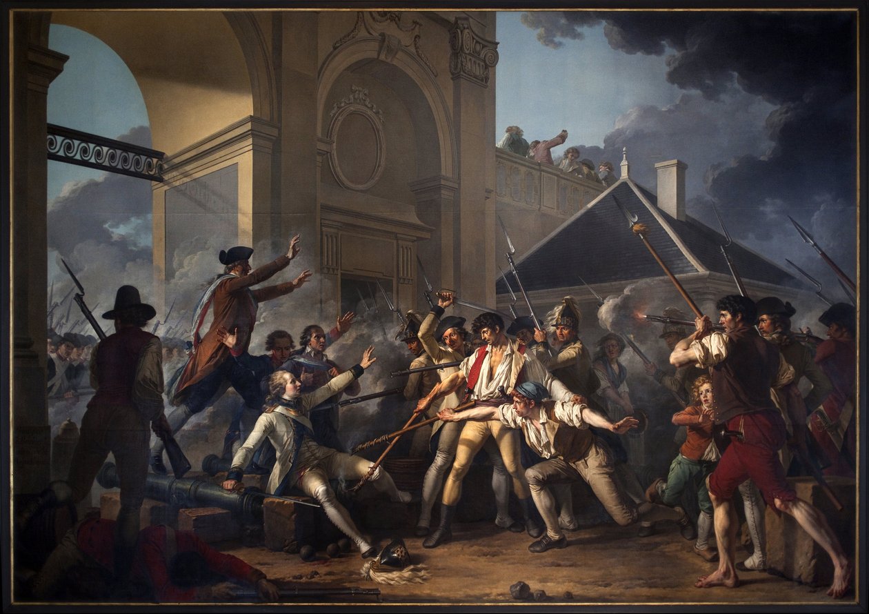 Nuorten Desillesin sankarillinen rohkeus, 1791 tekijältä Jean Jacques Francois Le Barbier
