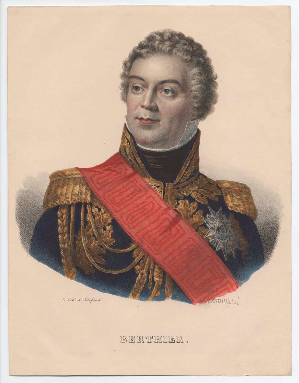 Louis-Alexandre Berthier 1753-1815, Wagramin prinssi, Neuchâtelin prinssi, 1835 tekijältä Jean Jacques Francois Monanteuil