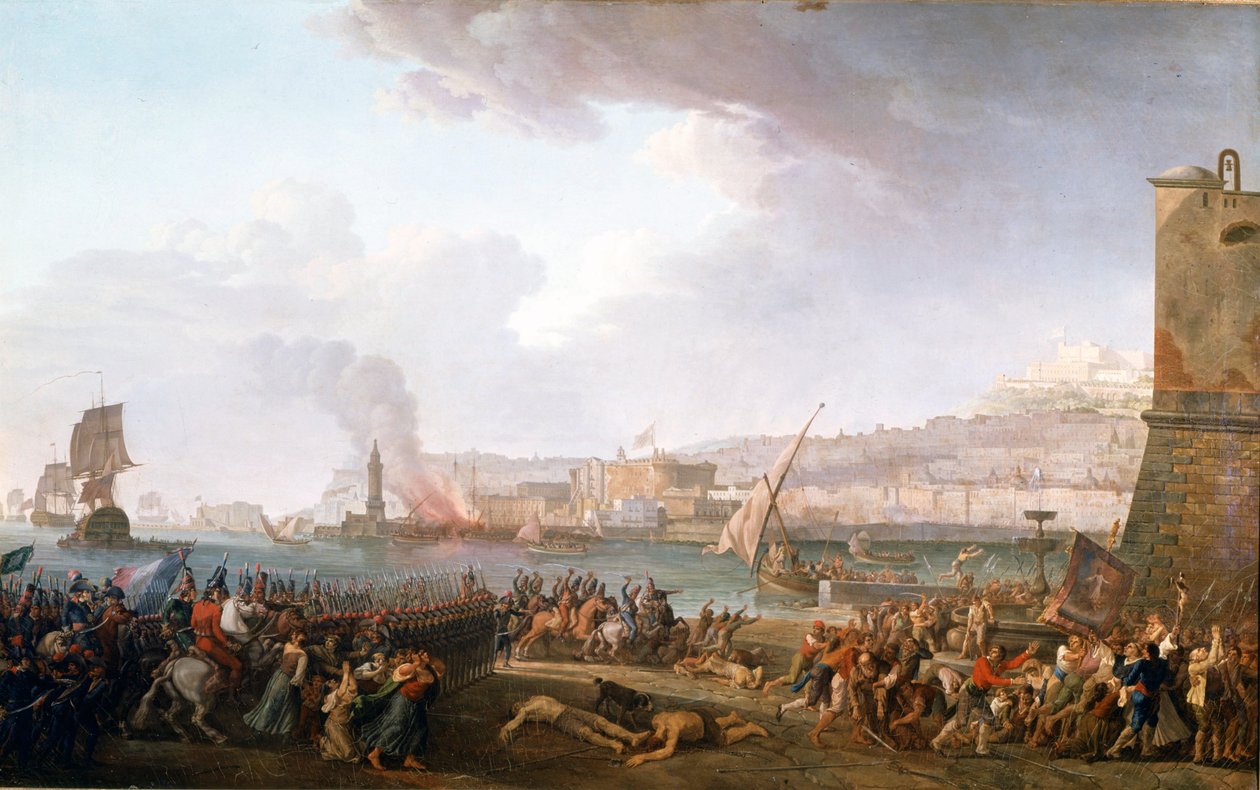 Kenraali Championetin komentaman Ranskan armeijan tulo Napolissa, 21.1.1799. Taurel Jean Jacques François