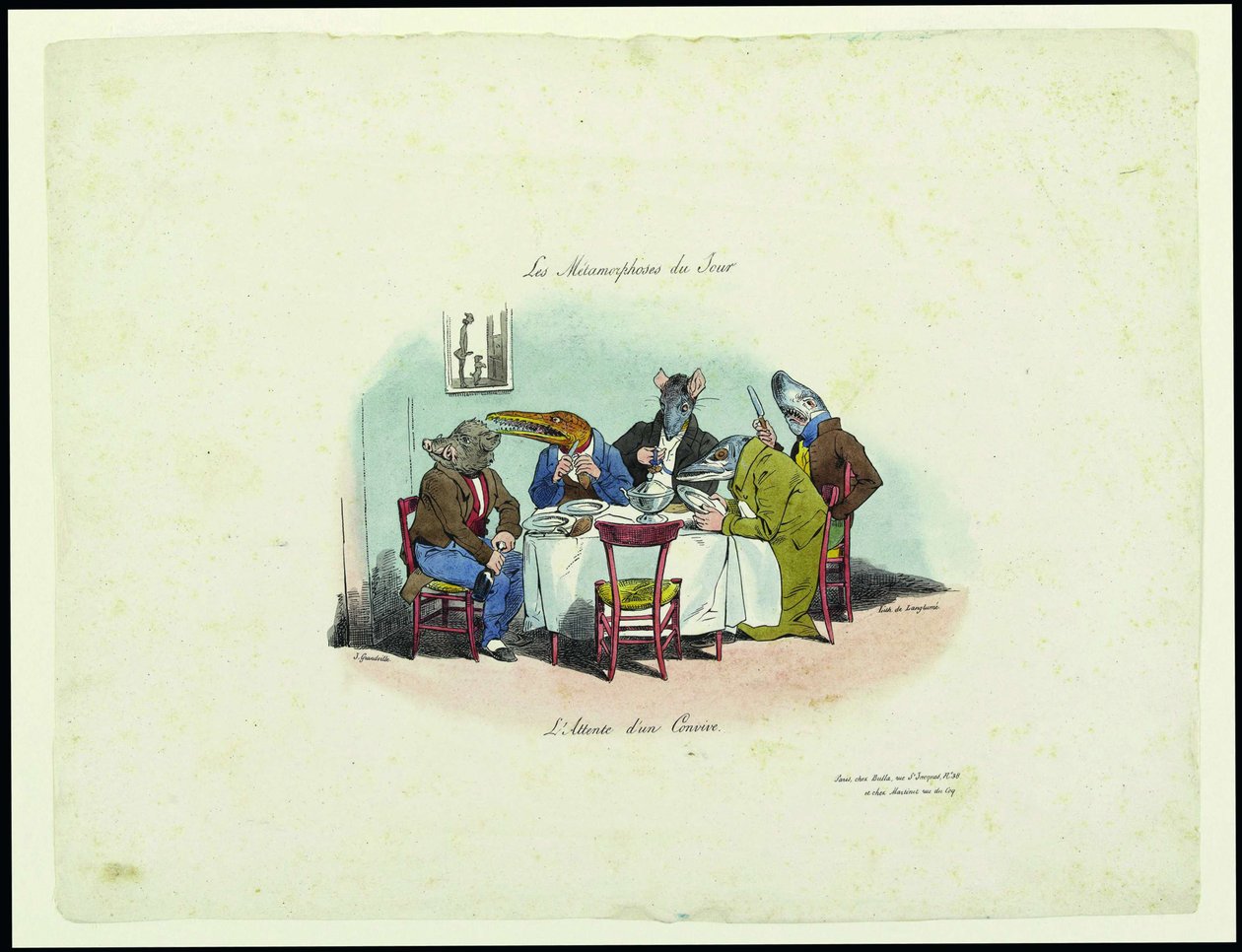 Tämän päivän metamorfoosit. Vieraa odotellessa Päivän metamorfoosit. Odotellaan kaavaa tekijältä Jean Jacques Grandville