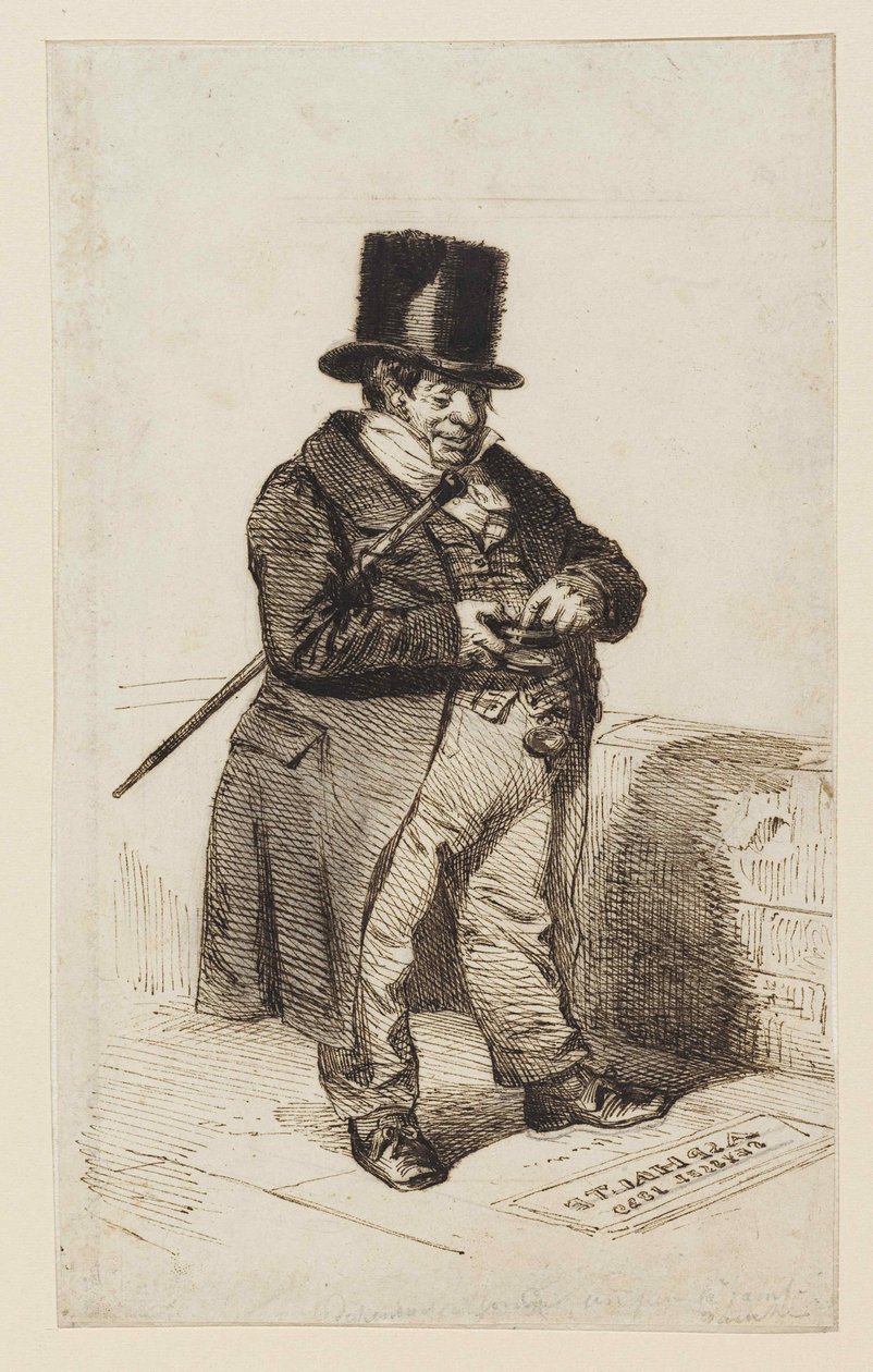 Vuokralaisen tyyppi, 1840. tekijältä Jean Jacques Grandville