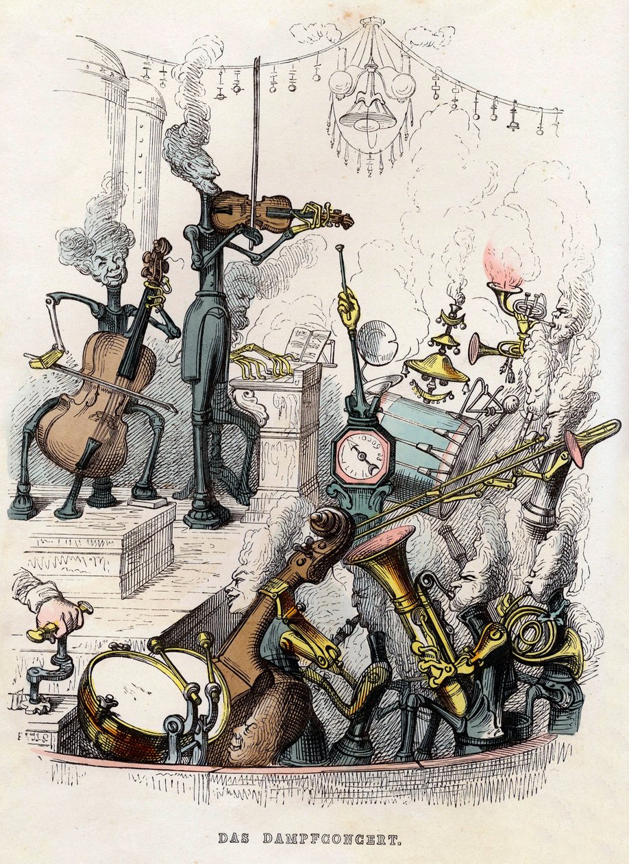 Steam-konsertti, 1844. tekijältä Jean Jacques Grandville