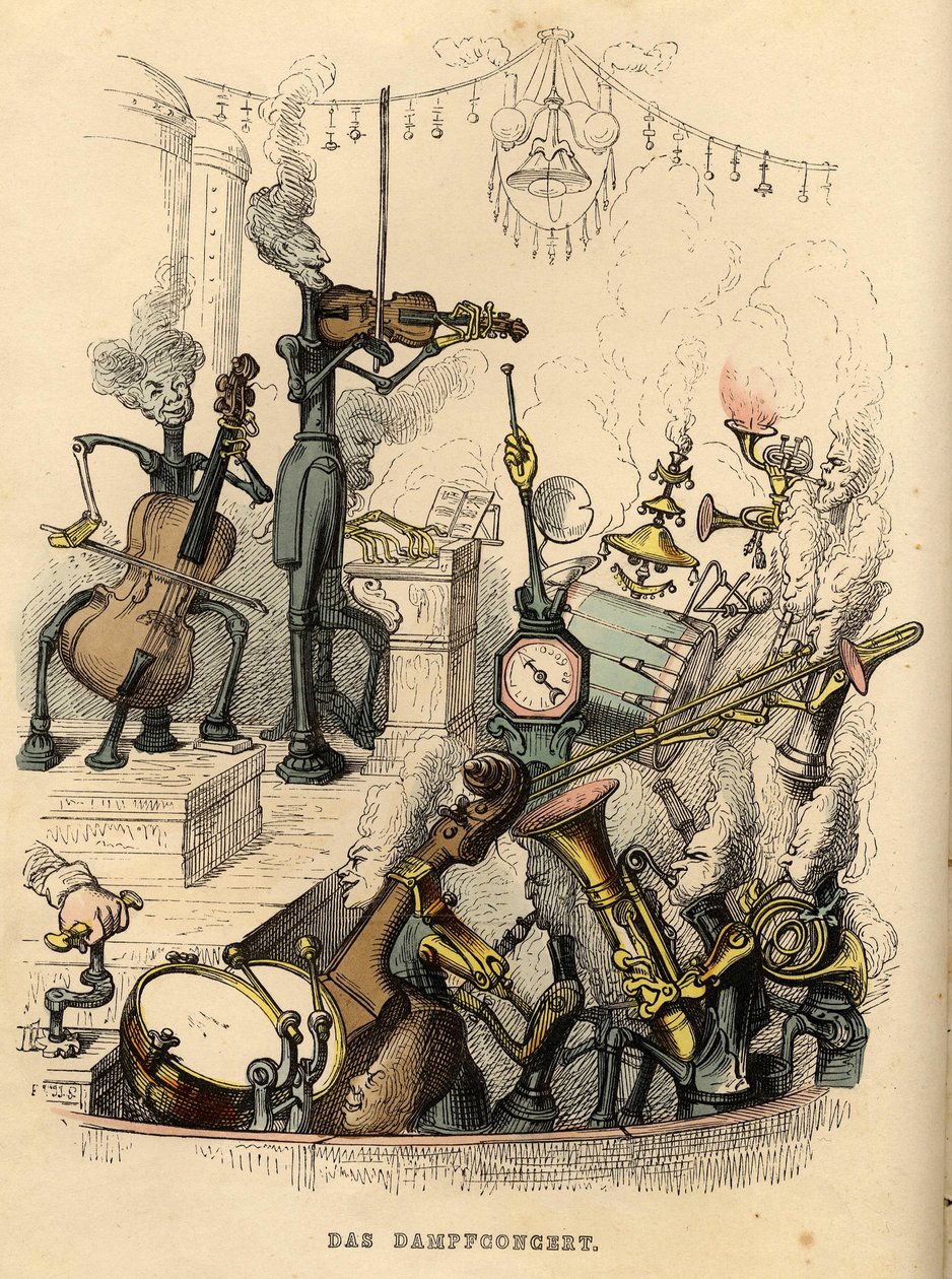 Steam-konsertti, 1844 tekijältä Jean Jacques Grandville