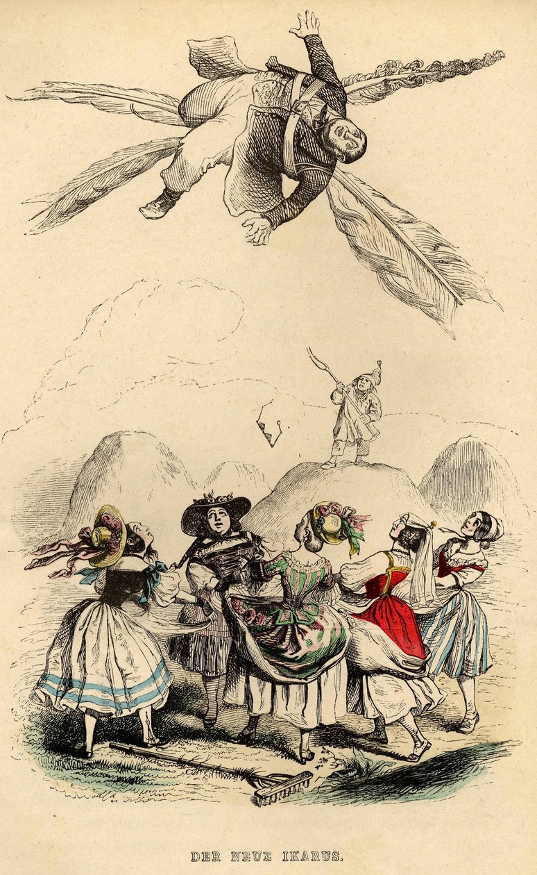 Uusi Icarus, 1840-luku tekijältä Jean Jacques Grandville
