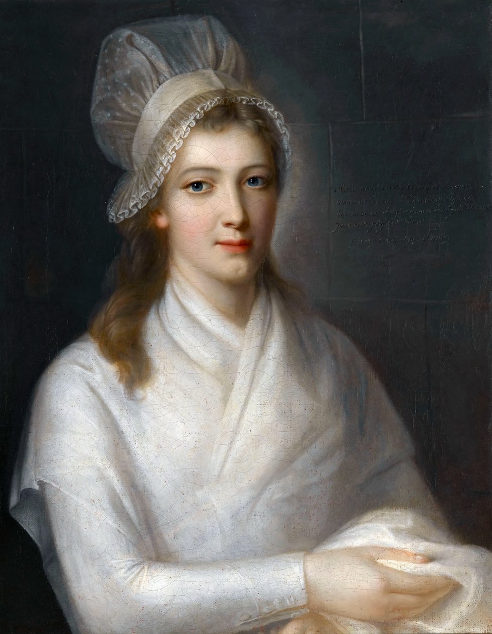 Charlotte Cordayn muotokuva 1768-1793 tekijältä Jean Jacques Hauer