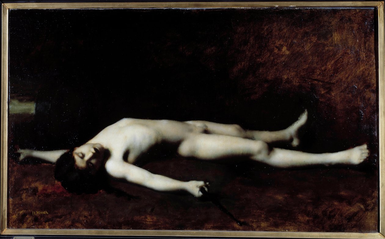 Ranskan vallankumous: "" La mort du tambour Joseph Bara (1779-1793)"" Jean Jacques Hennerin (1829-1905) maalaus 1800-luvun Orleans. Kuvataidemuseo tekijältä Jean Jacques Henner