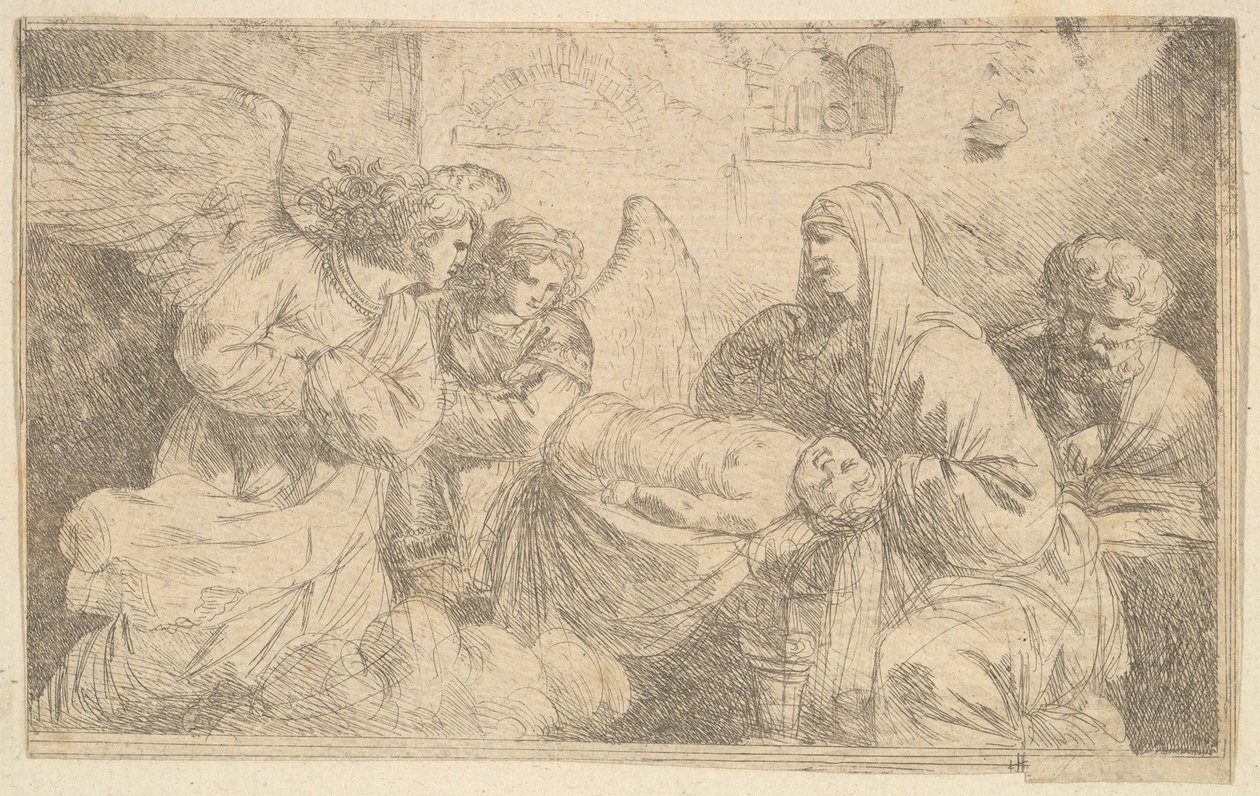 Jeesuksen Kristuksen syntymä Kristuksen syntymä, 1700-luvun loppu. tekijältä Jean Jacques Lagrenee