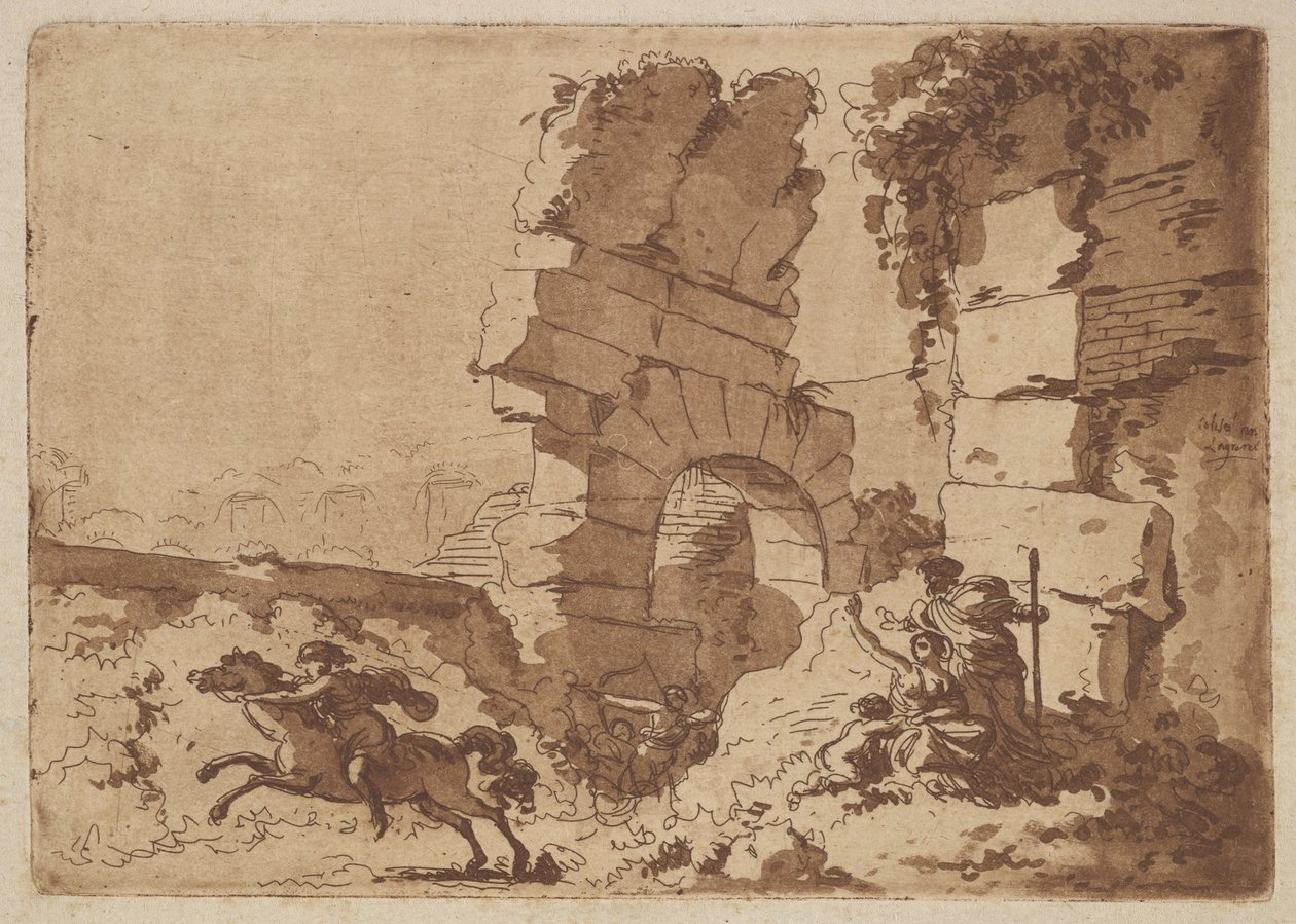 Le Colisée The Colosseum, albumissa, joka sisältää Recueil de Compositions par Lagren..., 1782-1821. tekijältä Jean Jacques Lagrenee