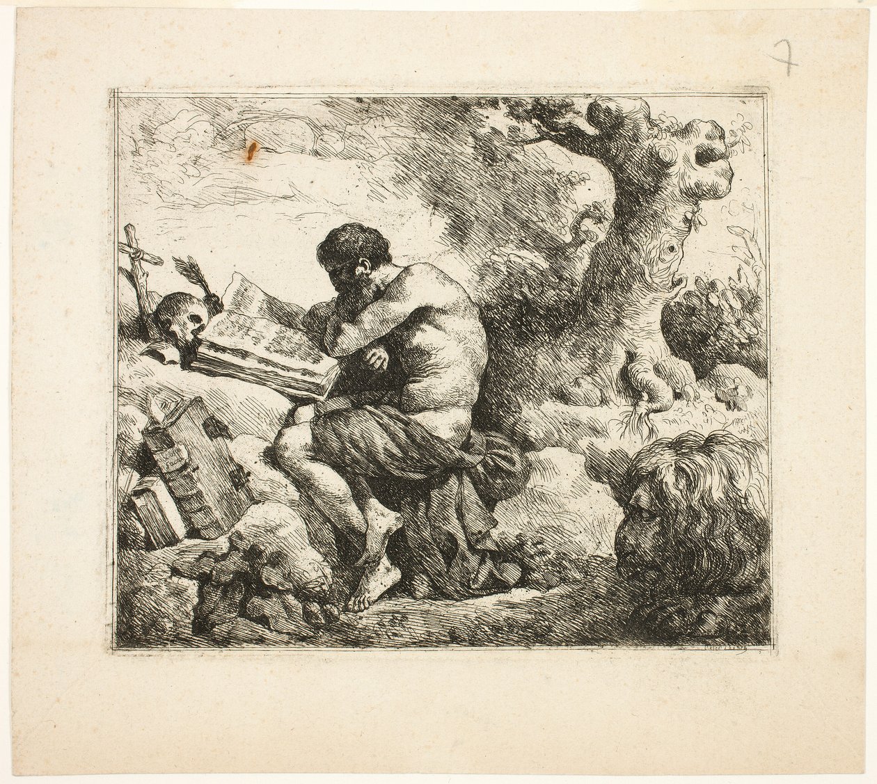 Saint Jerome tekijältä Jean Jacques Lagrenee