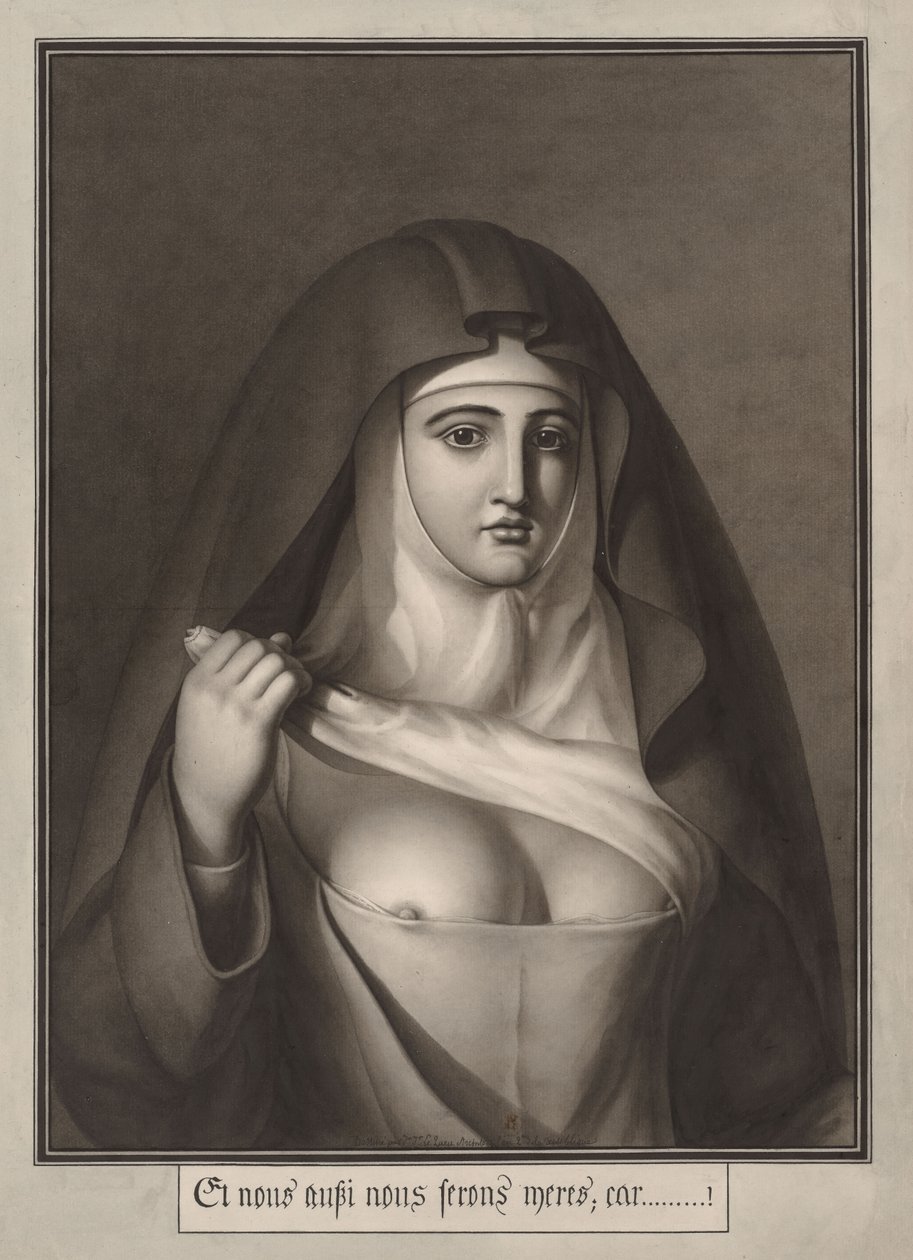 Ja meistäkin tulee äitejä, koska...!, 1794. tekijältä Jean Jacques Lequeu