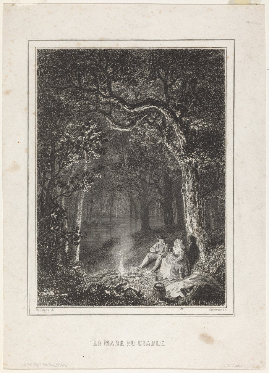 Paholaisen lampi tekijältä Jean Jacques Outhwaite, after Charles François Daubigny
