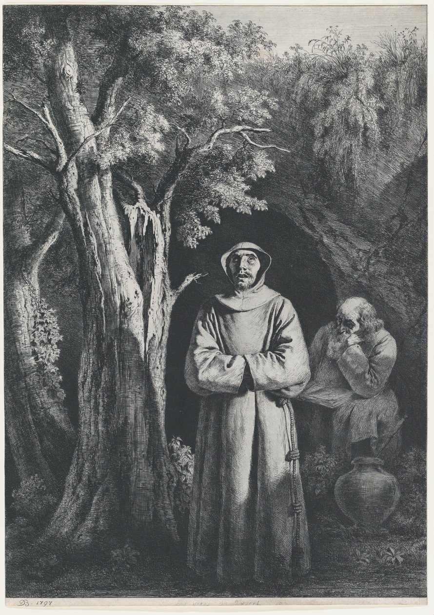 Munkit autiomaassa, 1797. tekijältä Jean Jacques de Boissieu