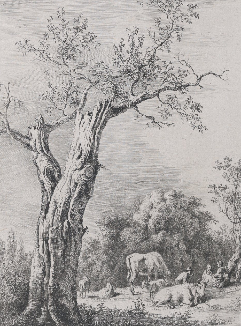Kevät, Saint-Chamondissa vuonna 1795 valmistuneen piirustuksen jälkeen. tekijältä Jean Jacques de Boissieu