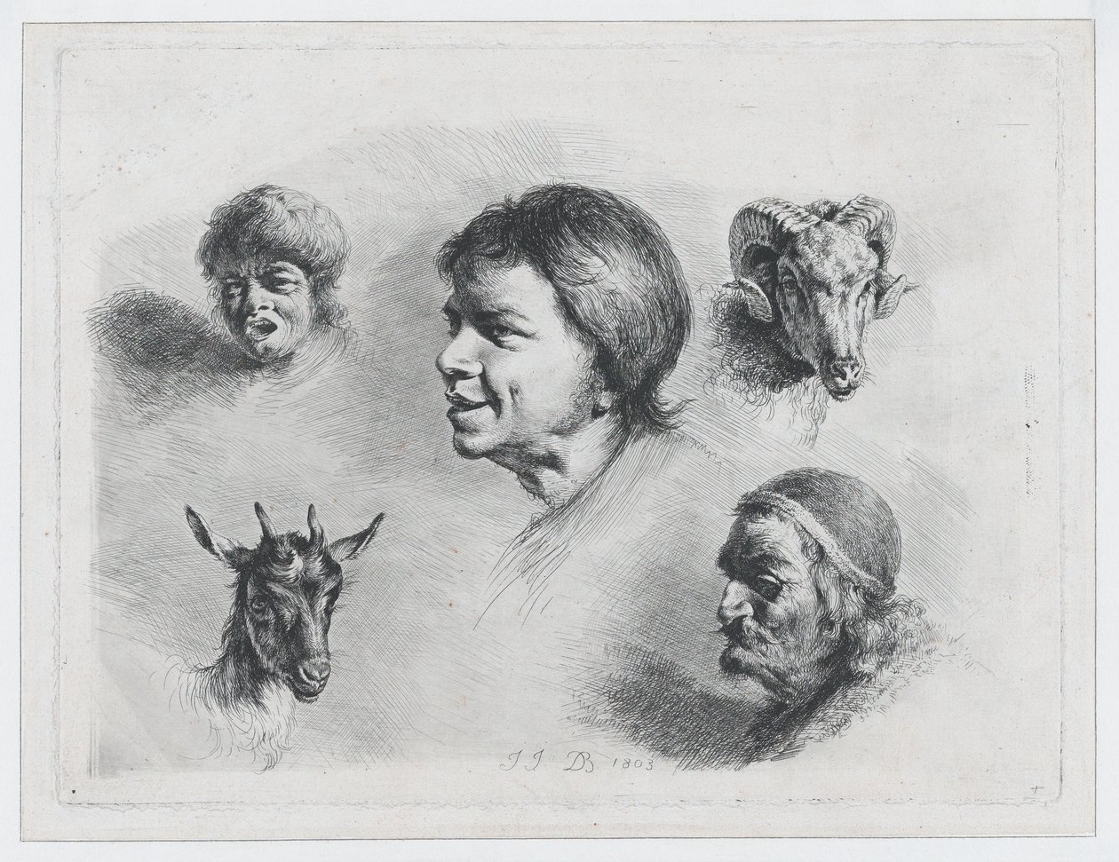 Viiden pään tutkimus, 1803. tekijältä Jean Jacques de Boissieu