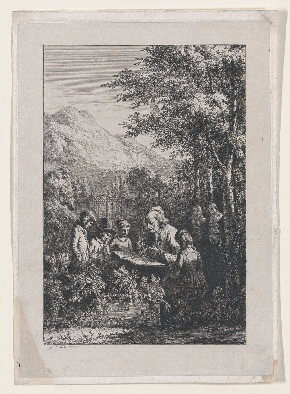 Kasvitieteellinen oppitunti, 1804. tekijältä Jean Jacques de Boissieu