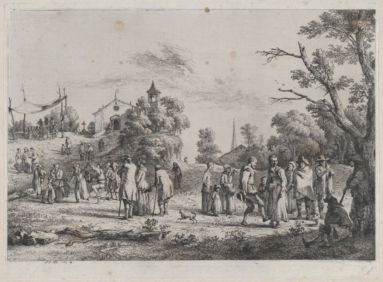 Kyläjuhla, 1773. tekijältä Jean Jacques de Boissieu