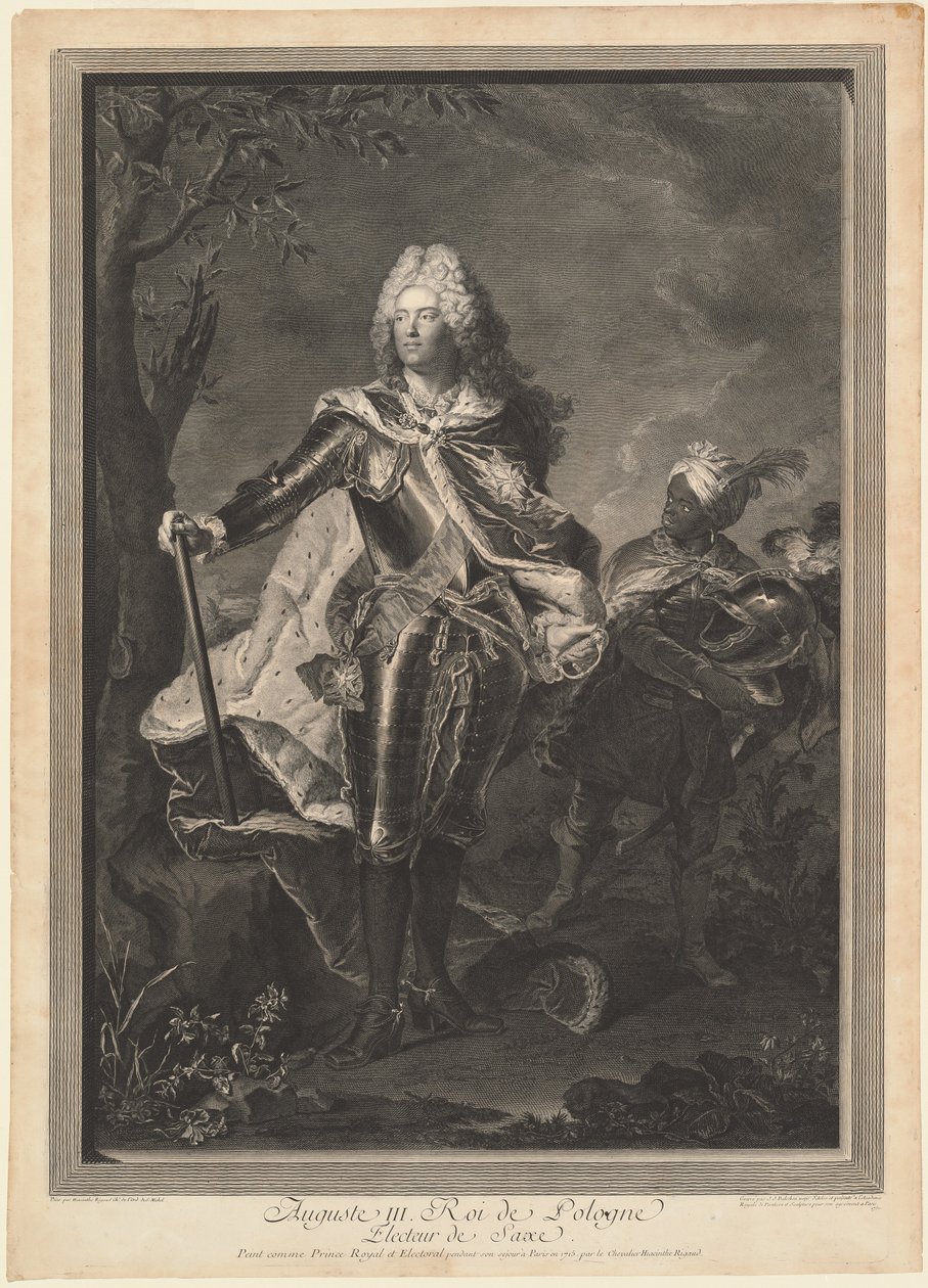 Augustus III. Puolan kuningas tekijältä Jean Joseph Balechou after Hyacinthe Rigaud