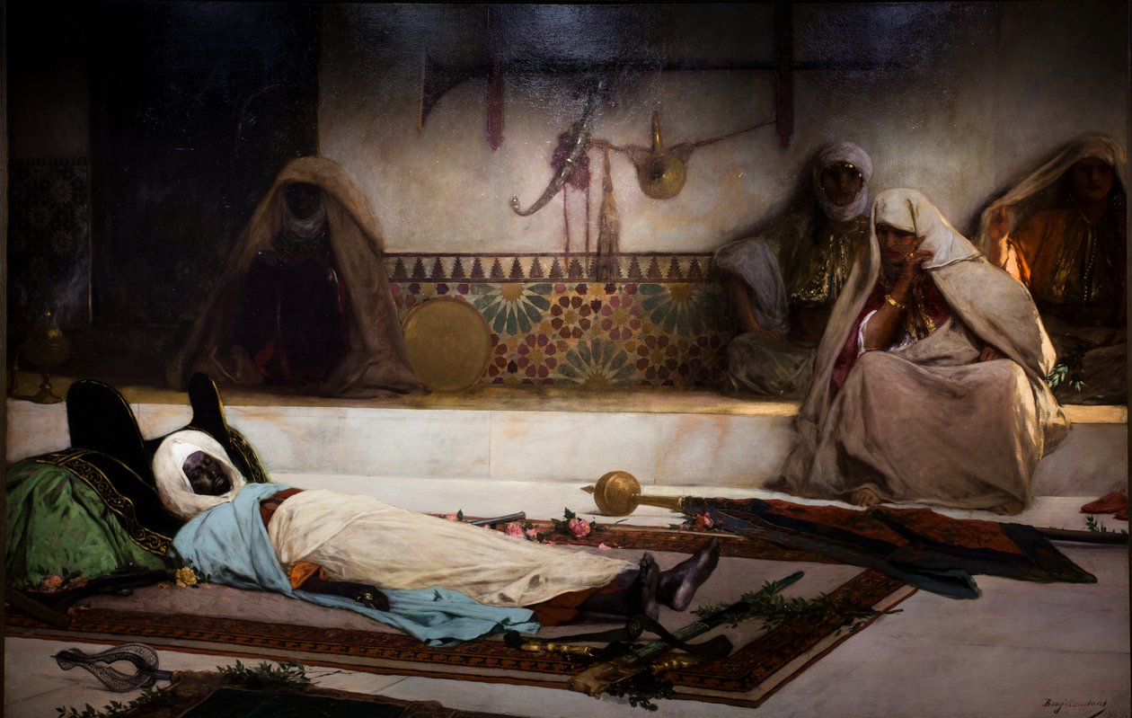 Hautajaispäivä - Kohtaus Marokosta tekijältä Jean Joseph Benjamin Constant