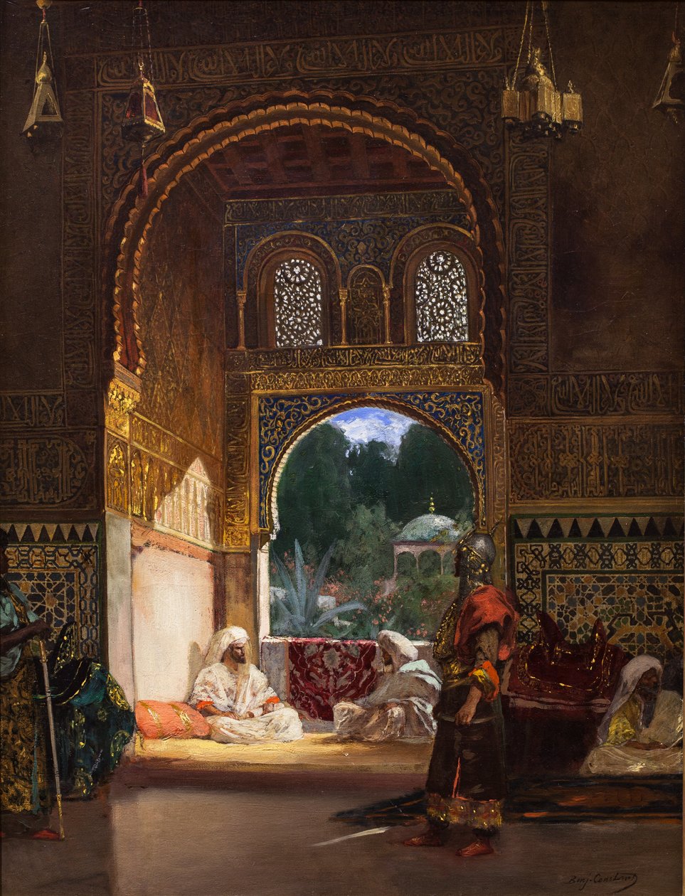 Sulttaanin palatsissa, päiväämätön. (Öljy kankaalle) tekijältä Jean Joseph Benjamin Constant