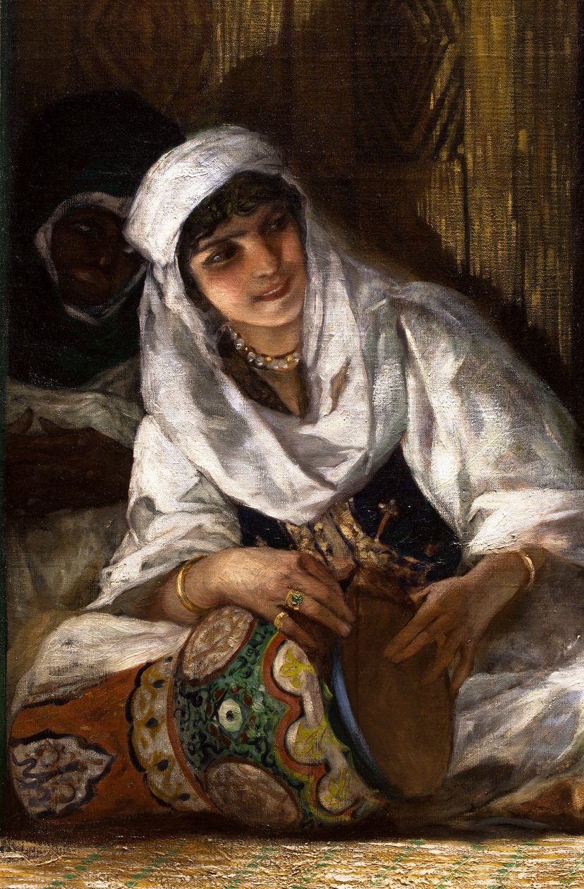 Haremin sisätilat Marokossa (yksityiskohta) tekijältä Jean Joseph Benjamin Constant