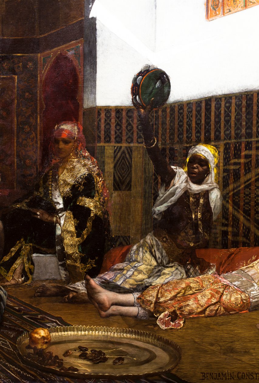 Haremin sisätilat Marokossa (yksityiskohta) tekijältä Jean Joseph Benjamin Constant
