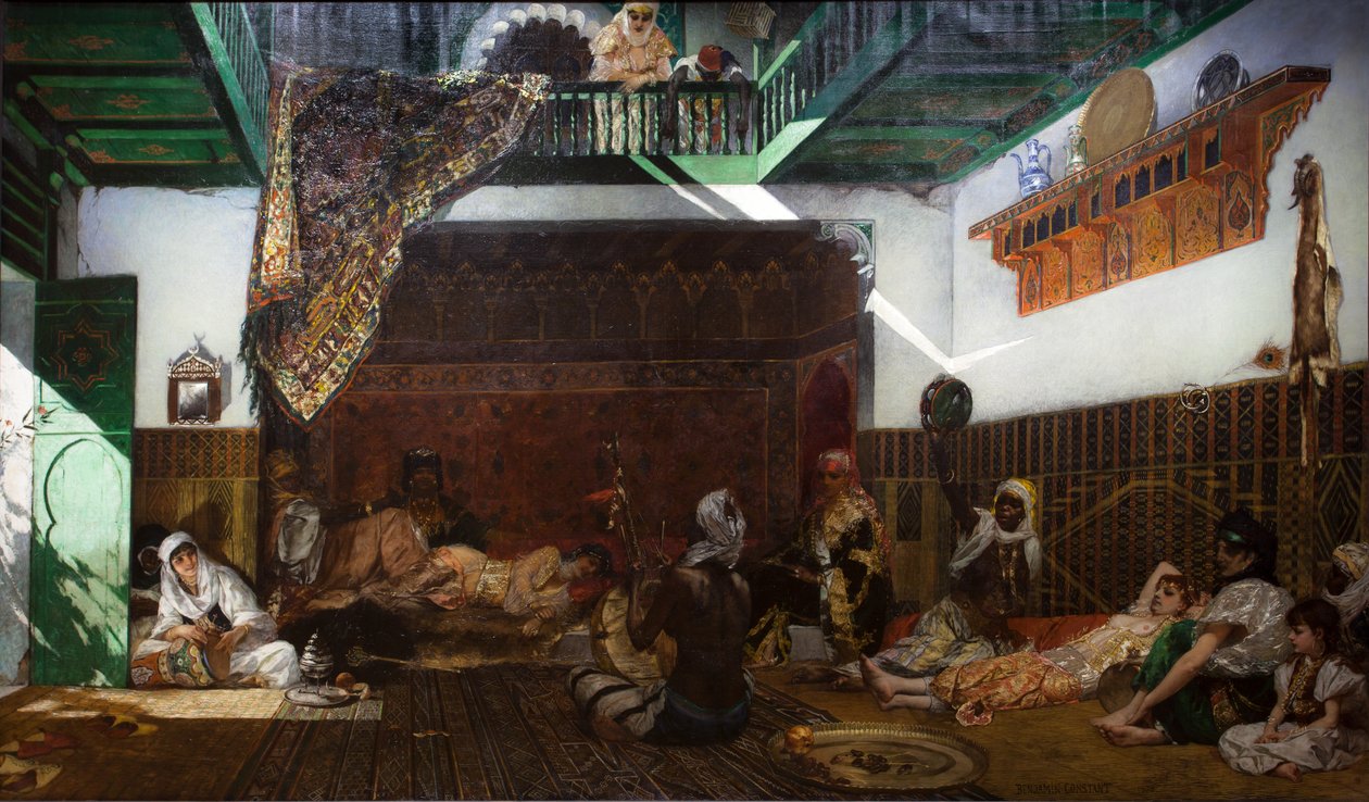 Haremin sisätilat Marokossa tekijältä Jean Joseph Benjamin Constant