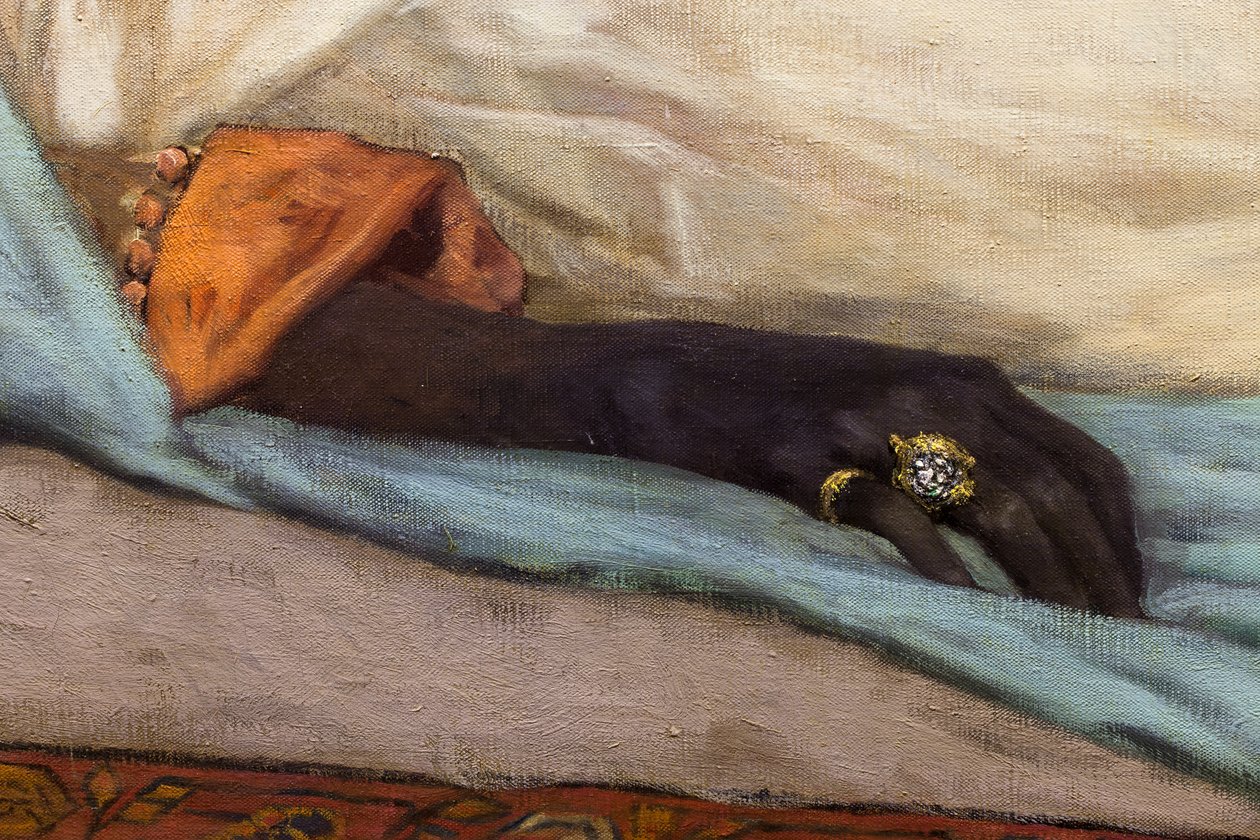 Le jour des funerailles - Kohtaus Marokosta (yksityiskohta) tekijältä Jean Joseph Benjamin Constant