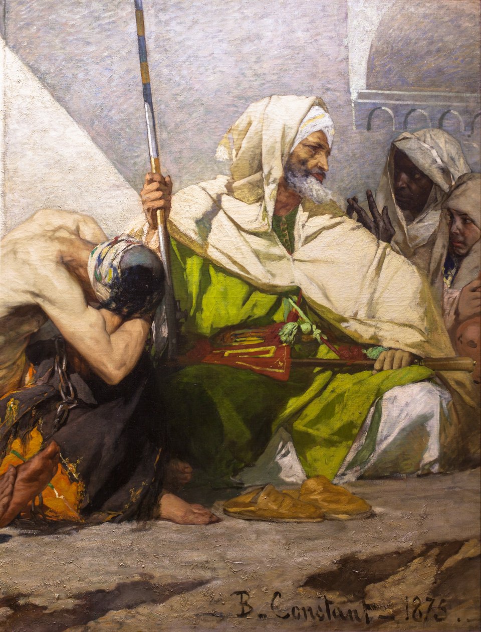 Marokkolaiset vangit (yksityiskohta) tekijältä Jean Joseph Benjamin Constant
