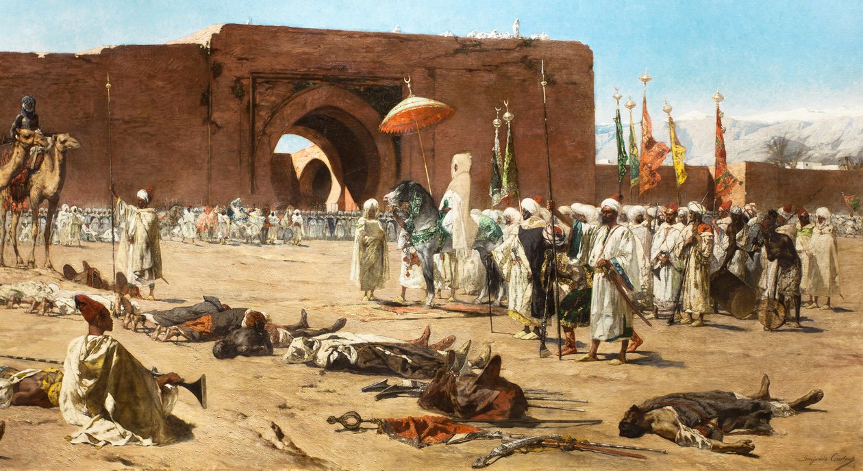 Viimeiset kapinalliset, Marokon historiallinen kohtaus (yksityiskohta) tekijältä Jean Joseph Benjamin Constant
