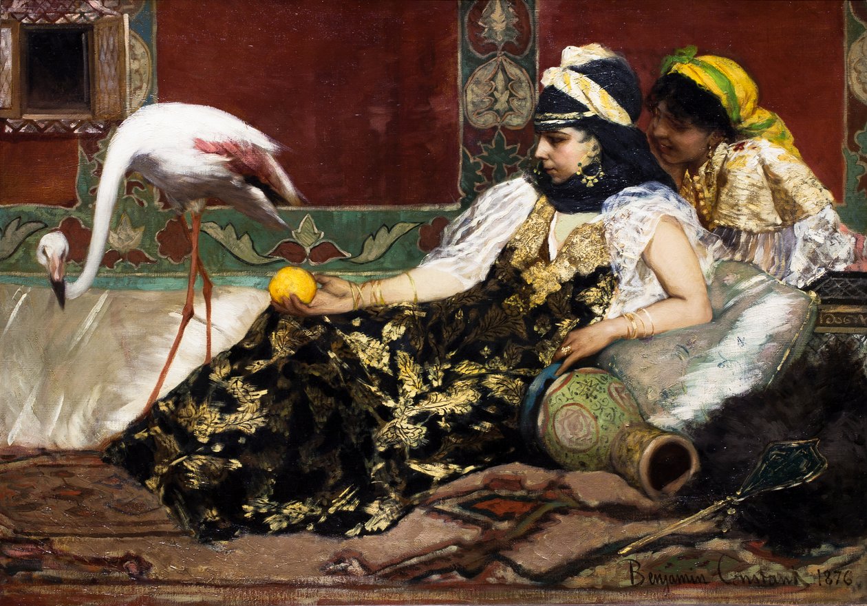 Vaaleanpunainen flamingo tekijältä Jean Joseph Benjamin Constant