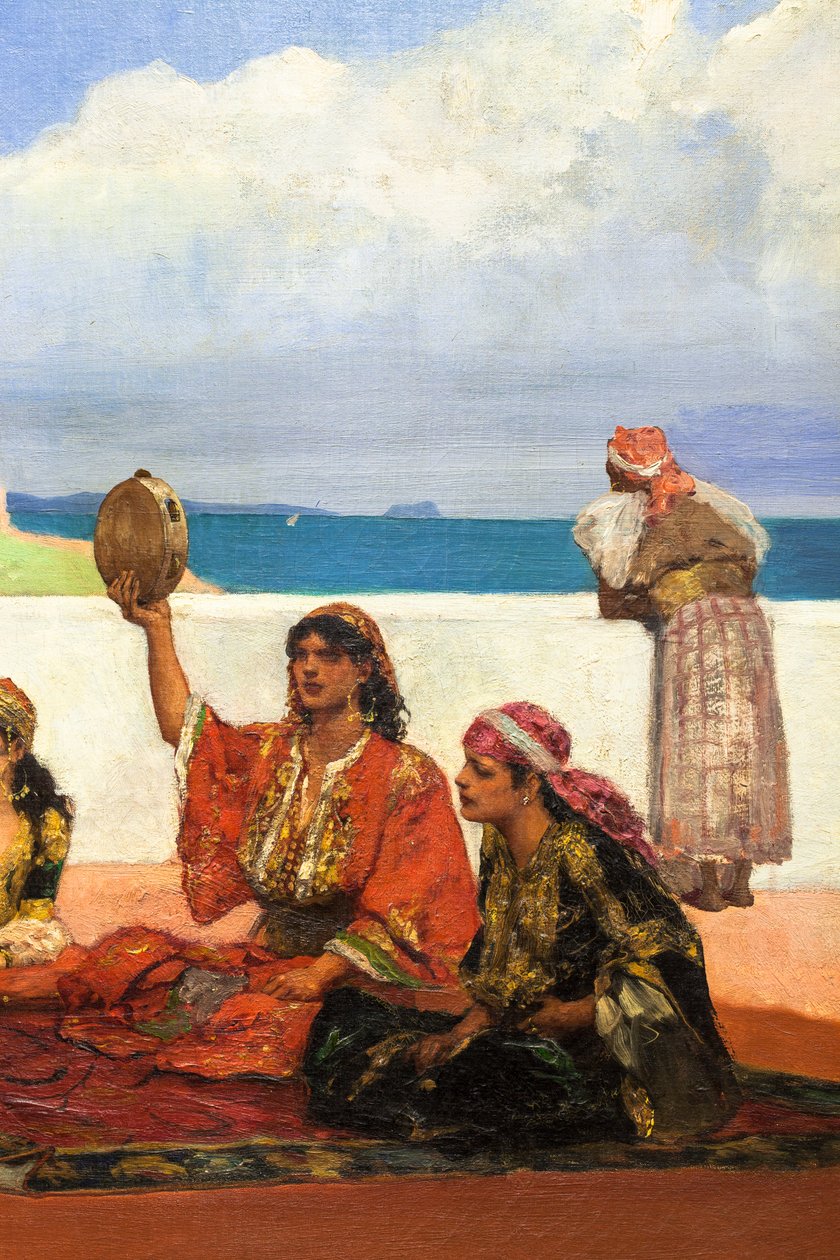 Huivitanssi (yksityiskohta), n. 1880 (Öljy kankaalle) tekijältä Jean Joseph Benjamin Constant
