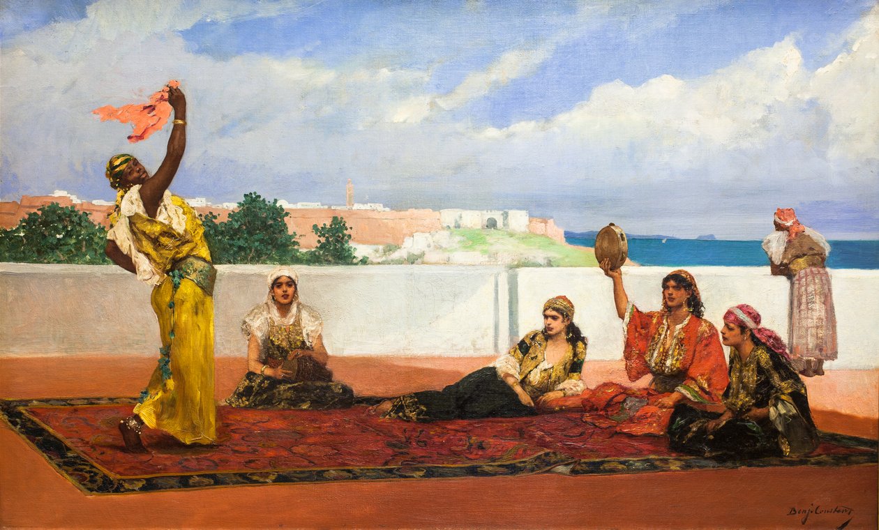 Huivitanssi, n. 1880 (Öljy kankaalle) tekijältä Jean Joseph Benjamin Constant
