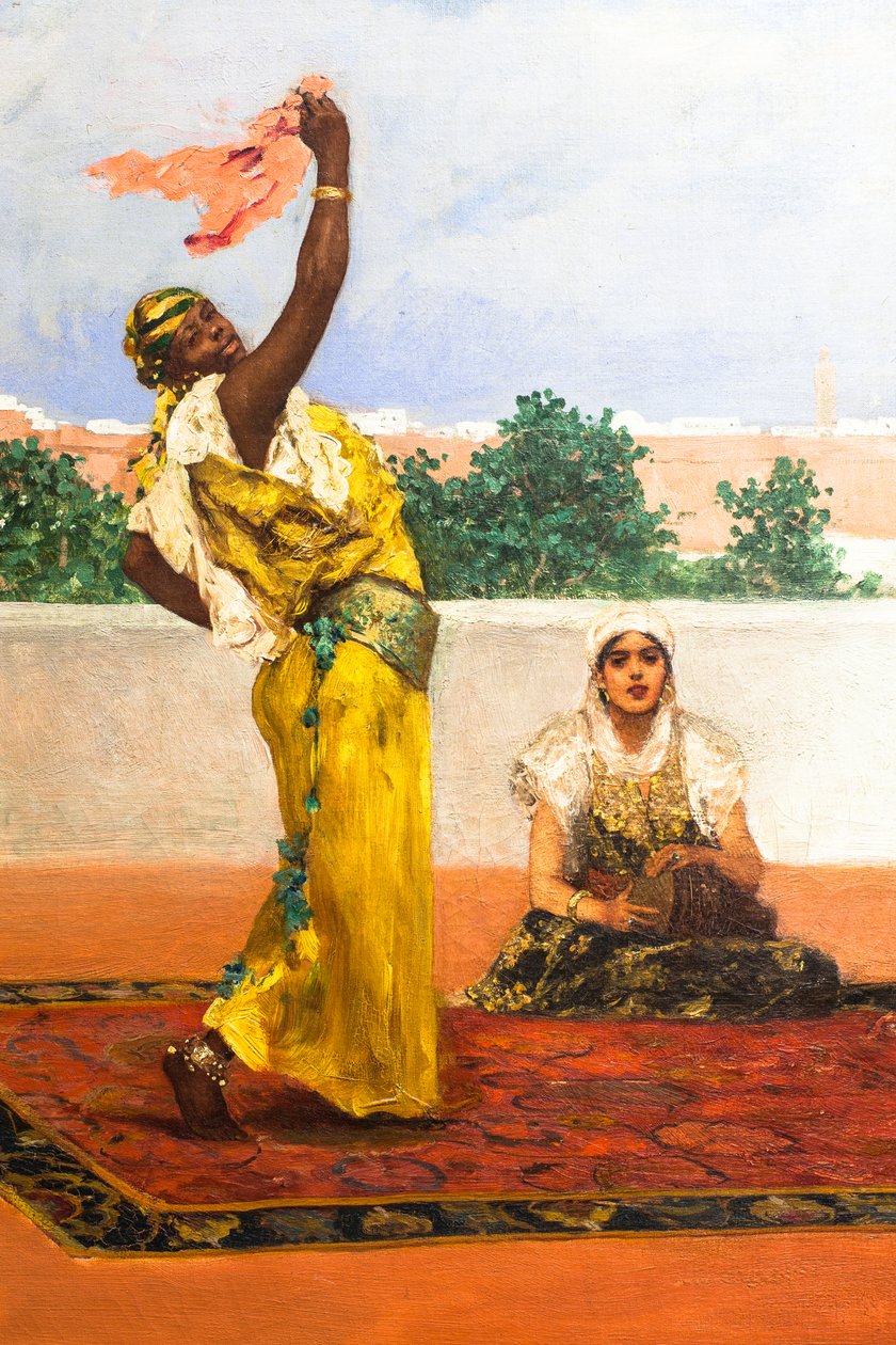 Huivitanssi, n. 1880 (Öljy kankaalle) tekijältä Jean Joseph Benjamin Constant