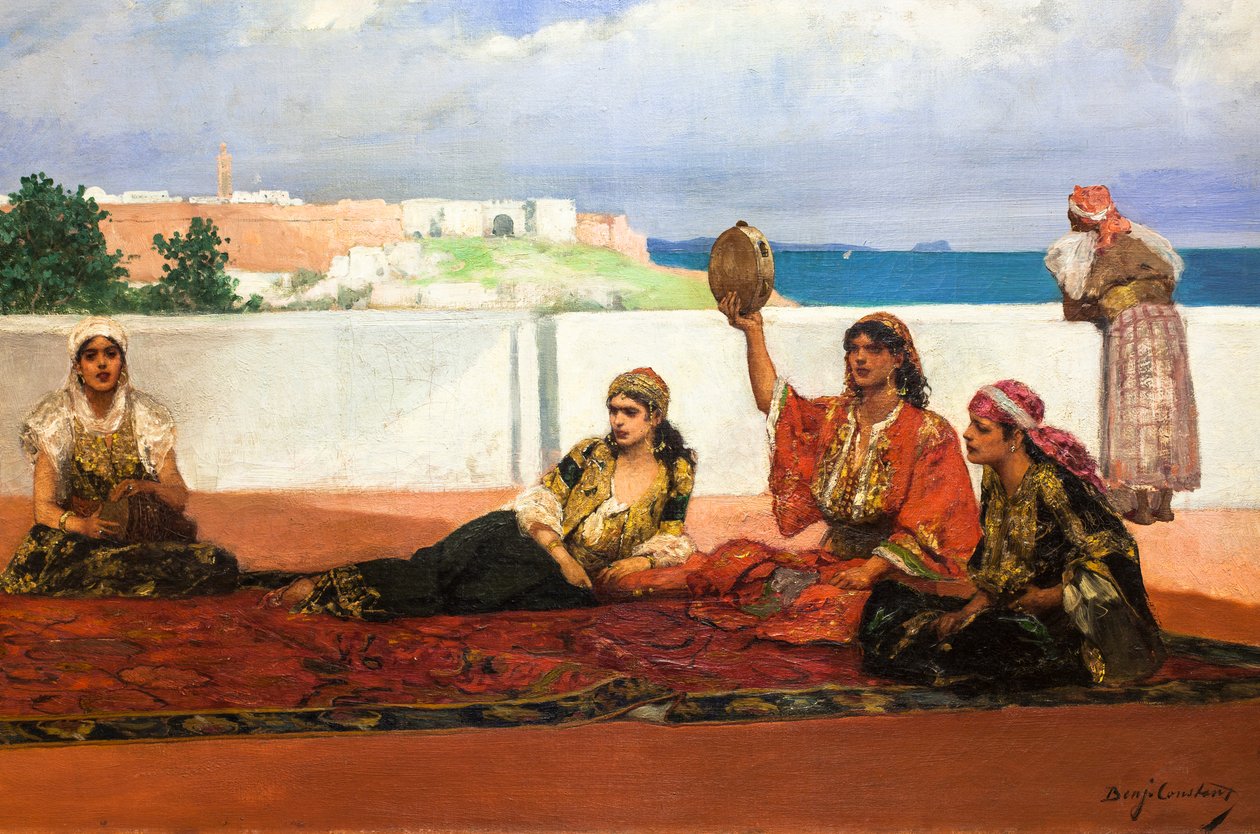 Huivitanssi, n. 1880 (Öljy kankaalle) tekijältä Jean Joseph Benjamin Constant