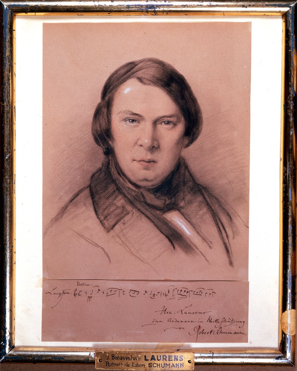 Robert Schumann, saksalainen säveltäjä, 1800-luvun puoliväli tekijältä Jean Joseph Bonaventure Laurens
