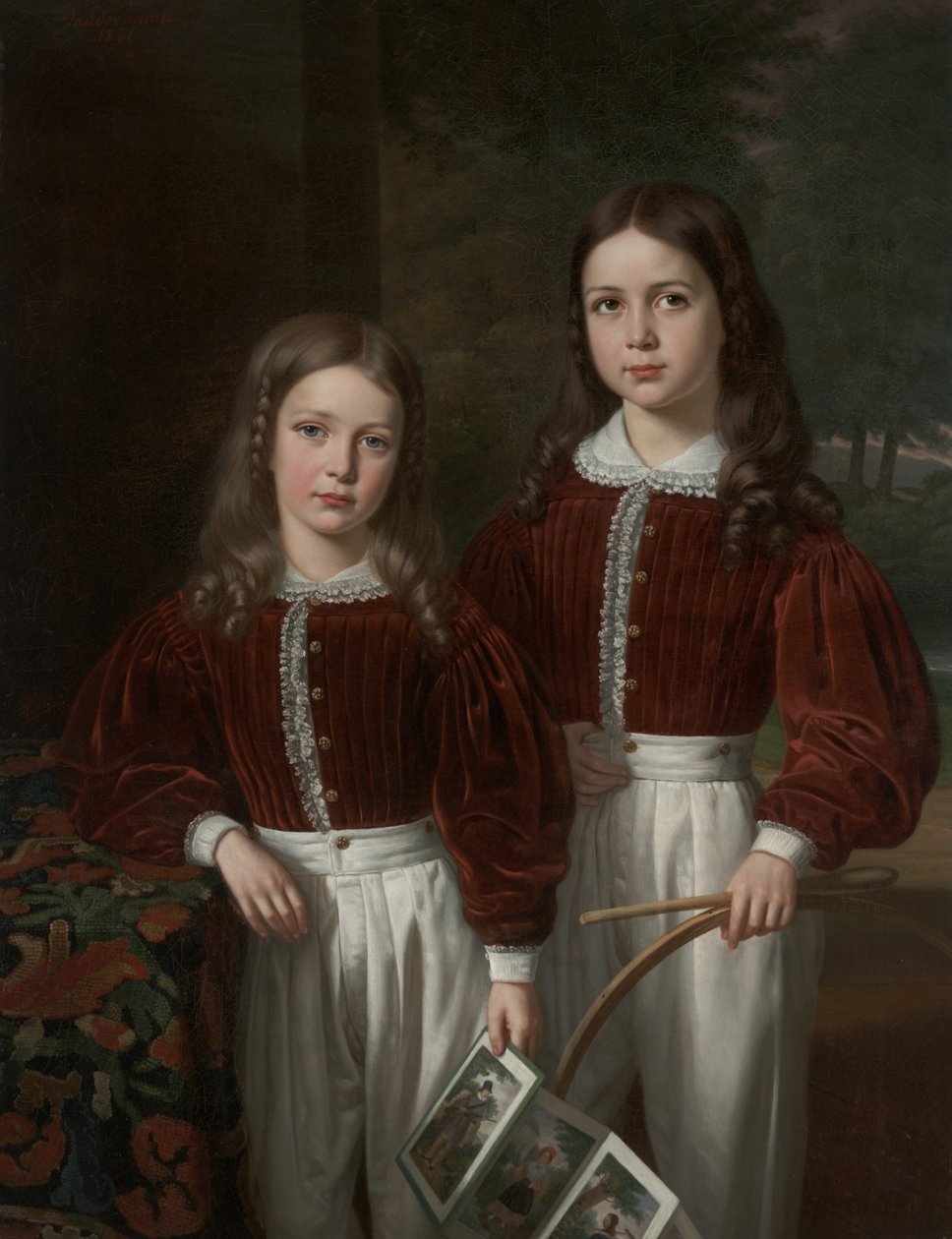 Muotokuva kahdesta lapsesta, luultavasti M. Almeric Berthierin pojista, Comte de LaSalle tekijältä Jean Joseph Vaudechamp
