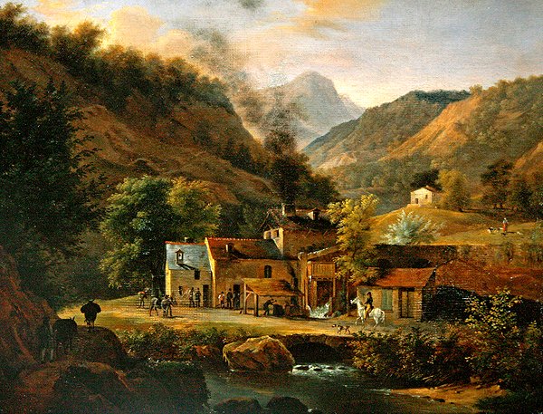 Dauphine-maisema, noin 1820 (öljy kankaalle) tekijältä Jean Joseph Xavier Bidauld