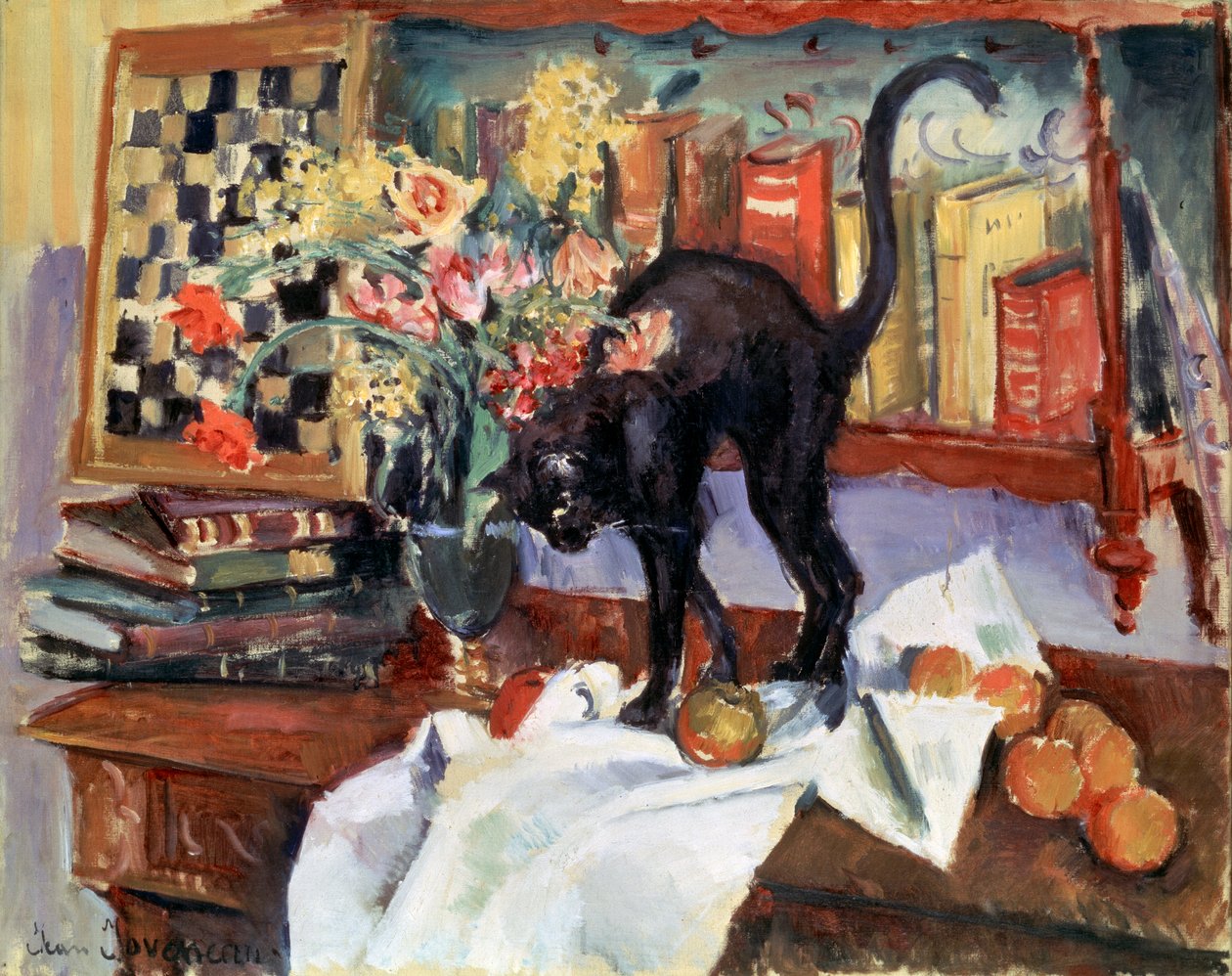 Asetelma kissan kanssa, 1912. tekijältä Jean Joveneau