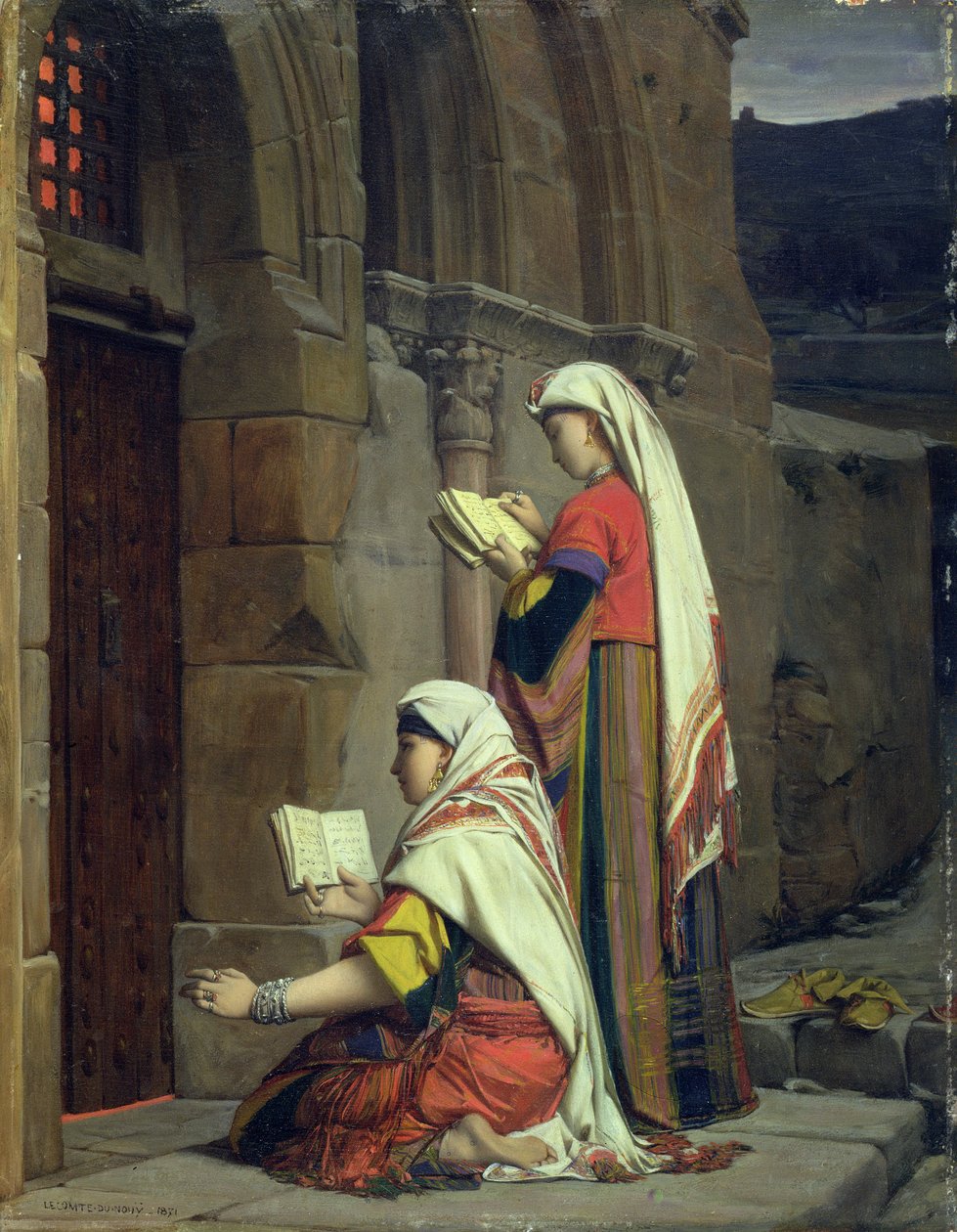 Kristityt naiset Neitsyen haudalla, 1871 tekijältä Jean Jules Antoine Lecomte du Nouy