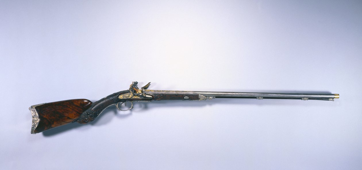 Napoleon I Bonaparten kaksipiippuinen Flintlock-urheiluase tekijältä Jean Le Page