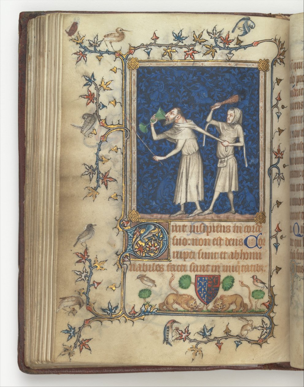 Luxemburgin Bonnen rukouskirja, Normandian herttuatar f.83v, ennen vuotta 1349 (käsikirjoitus) tekijältä Jean Le and workshop Noir