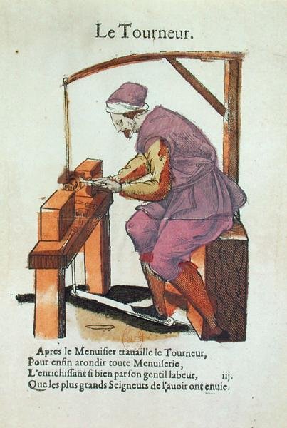 The Wood Turner (värikaiverrus) tekijältä Jean Leclerc