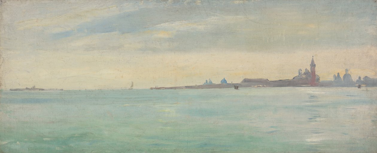 Venetsia nähtynä julkisesta puutarhasta, 1873. tekijältä Jean Lecomte du Nouy