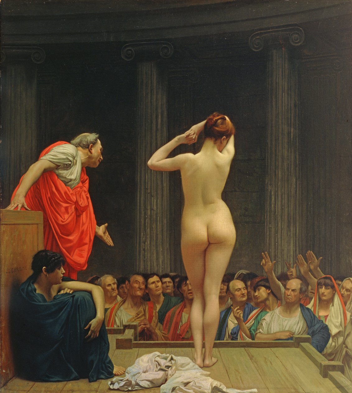 Roomalainen orjamarkkinat tekijältä Jean Leon Gerome